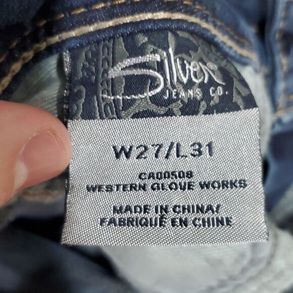 Silver Aiko dark wash 27x31 skinny jeans - Picture 7 of 8